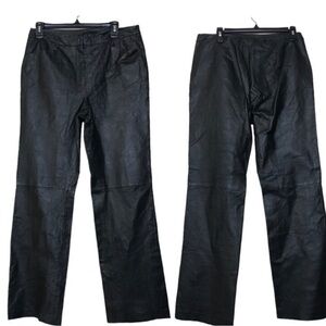 Luxe Black Leather Pants! Classic Vintage & Genuine Leather